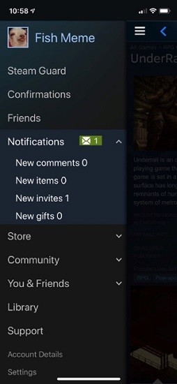 steam mobile app