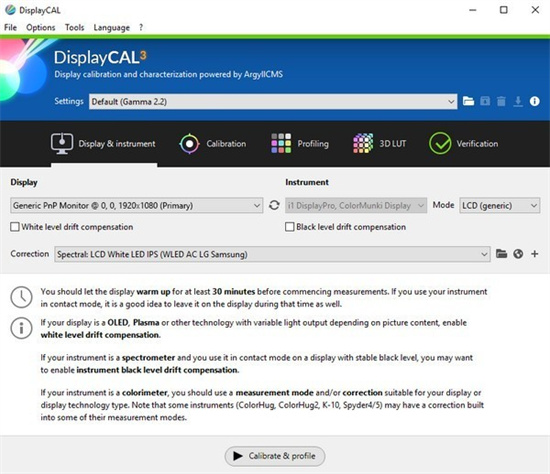 DisplayCAL显示器校色软件中文绿色版